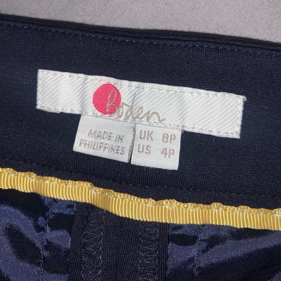 Boden Jersey Wide Leg High Rise Culottes Pants in Navy Blue 4 Petite - Picture 9 of 11